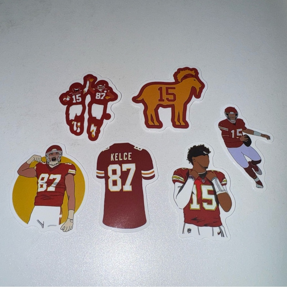 Travis Kelce & Patrick Mahomes - Kansas City Chiefs NFL Stickers